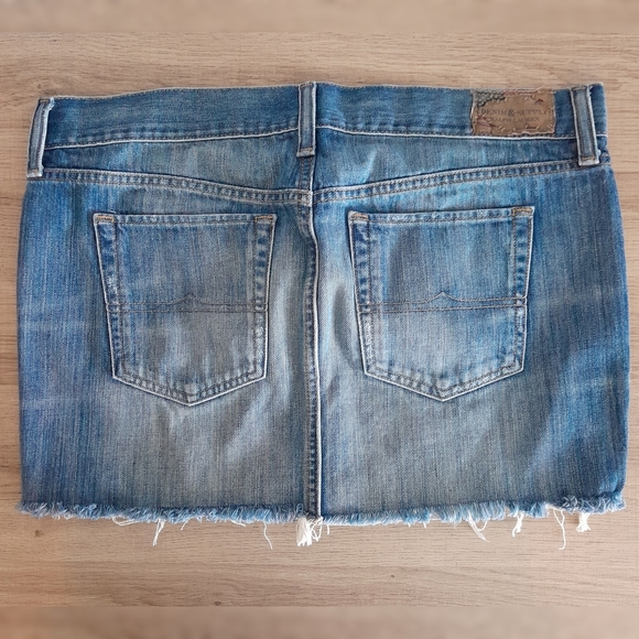 Denim & Supply Ralph Lauren Raw Hem Denim Mini Skirt Medium Wash Size 30 - Picture 7 of 10